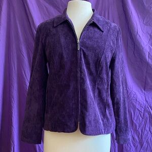 Vintage 90s Christopher & Banks Purple Corduroy Blazer. Size P/M.